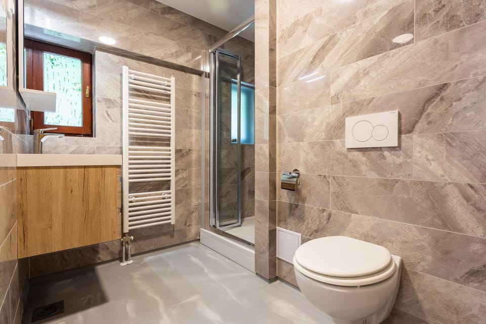 Shower, Toilet, Bathroom, towels
