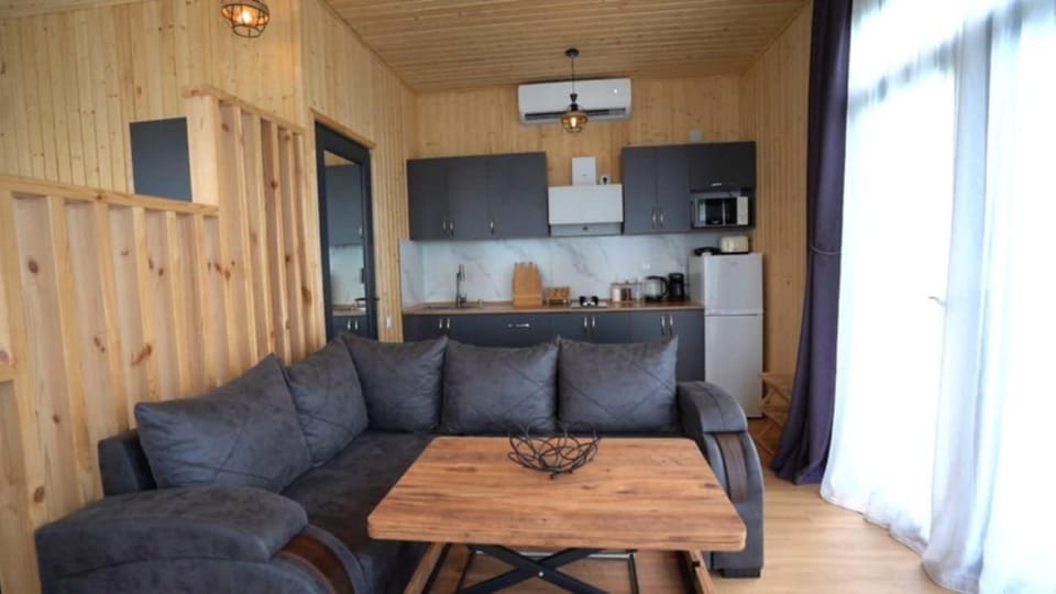 Kitchen or kitchenette, Living room, Seating area, minibar