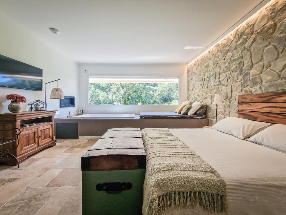 Garden, View (from property/room), Decorative detail, Bedroom, Garden view, furniture, air conditioner
