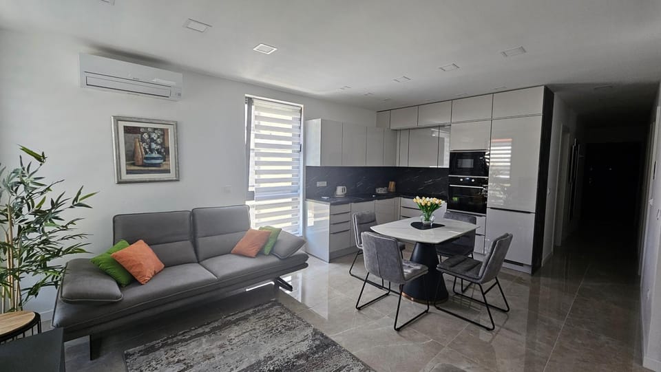 Kitchen or kitchenette, Living room, Dining area, oven, air conditioner