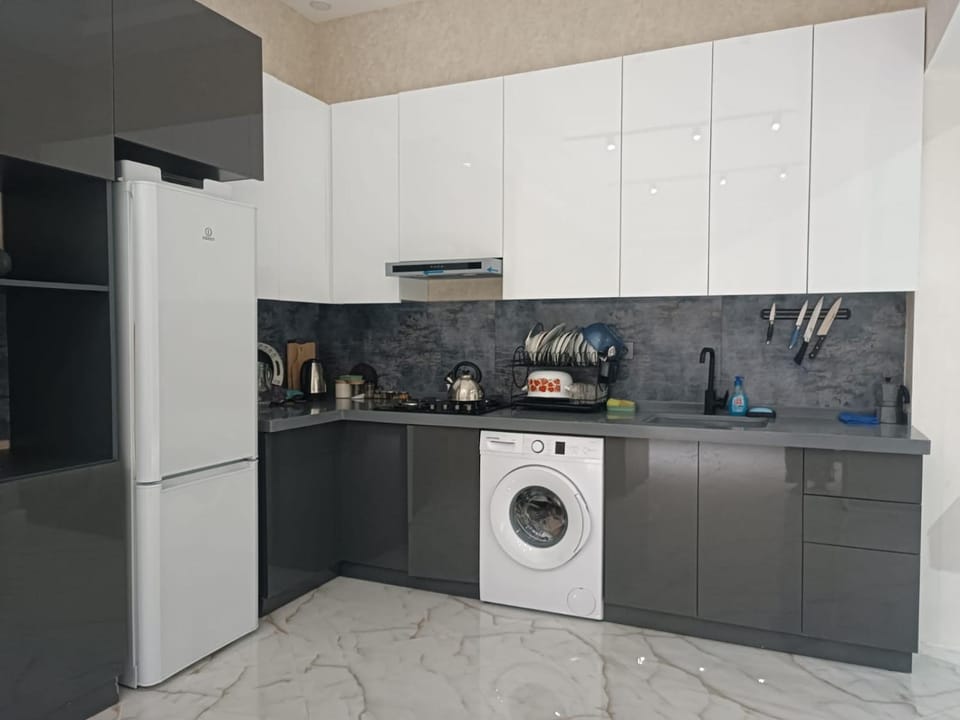 Coffee/tea facilities, Kitchen or kitchenette, oven, stove, washing machine