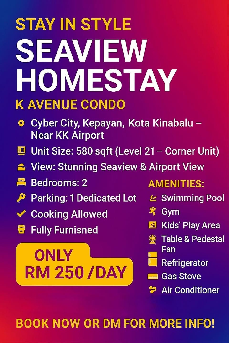 Area and facilities