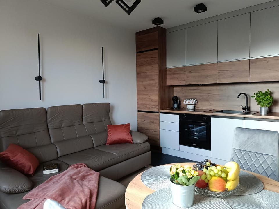 Kitchen or kitchenette, Living room, Seating area