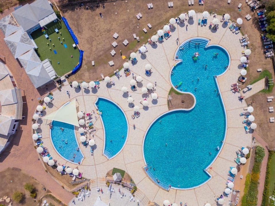 Natural landscape, Bird's eye view, Swimming pool