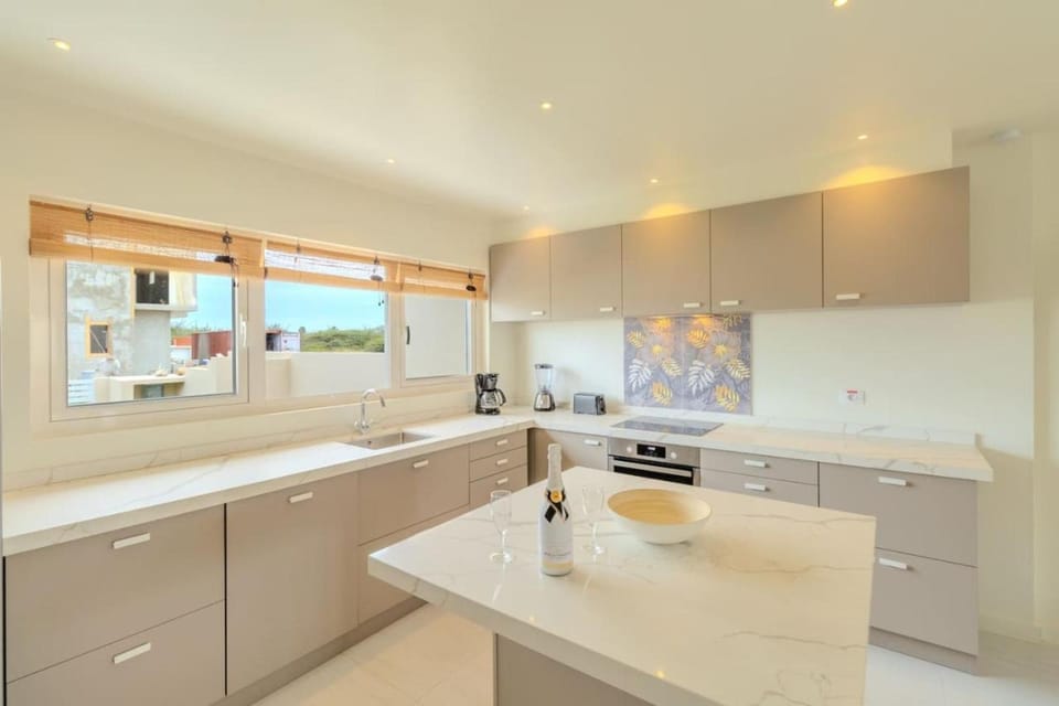 Kitchen or kitchenette, dishwasher, stove
