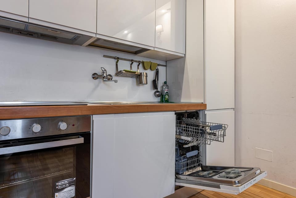 Kitchen or kitchenette, dishwasher