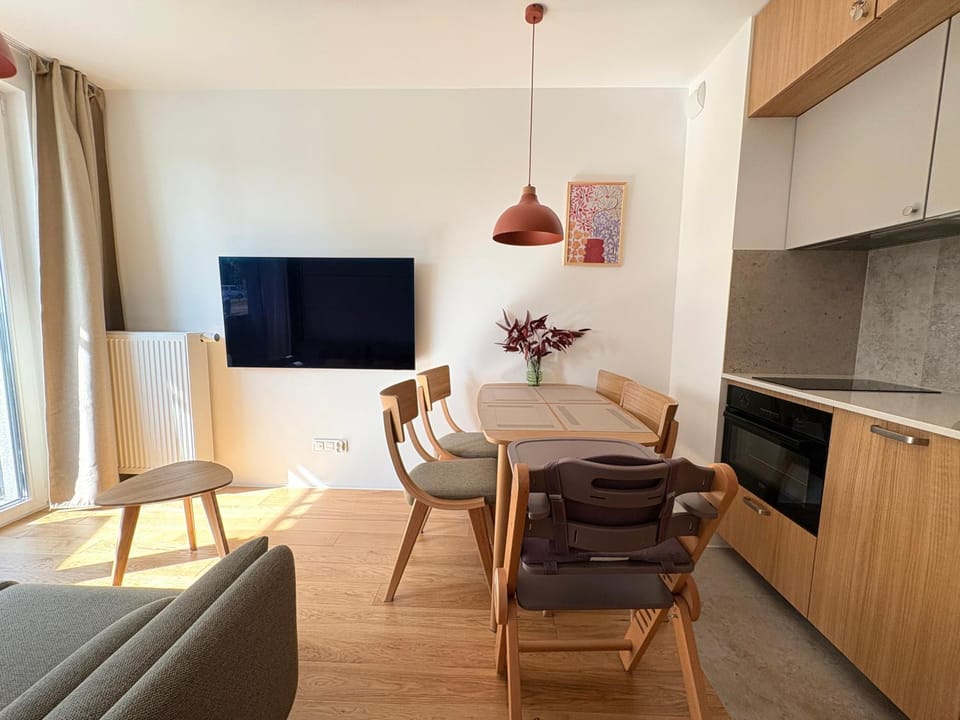 TV and multimedia, Kitchen or kitchenette, Living room, Dining area, Evening entertainment