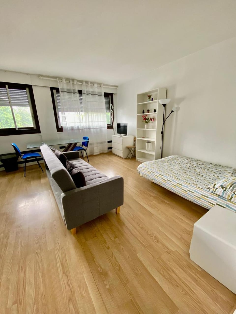 Bed, Living room, Photo of the whole room