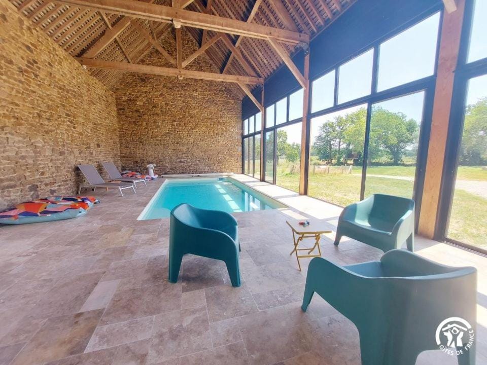 Natural landscape, Pool view, Swimming pool, sunbed