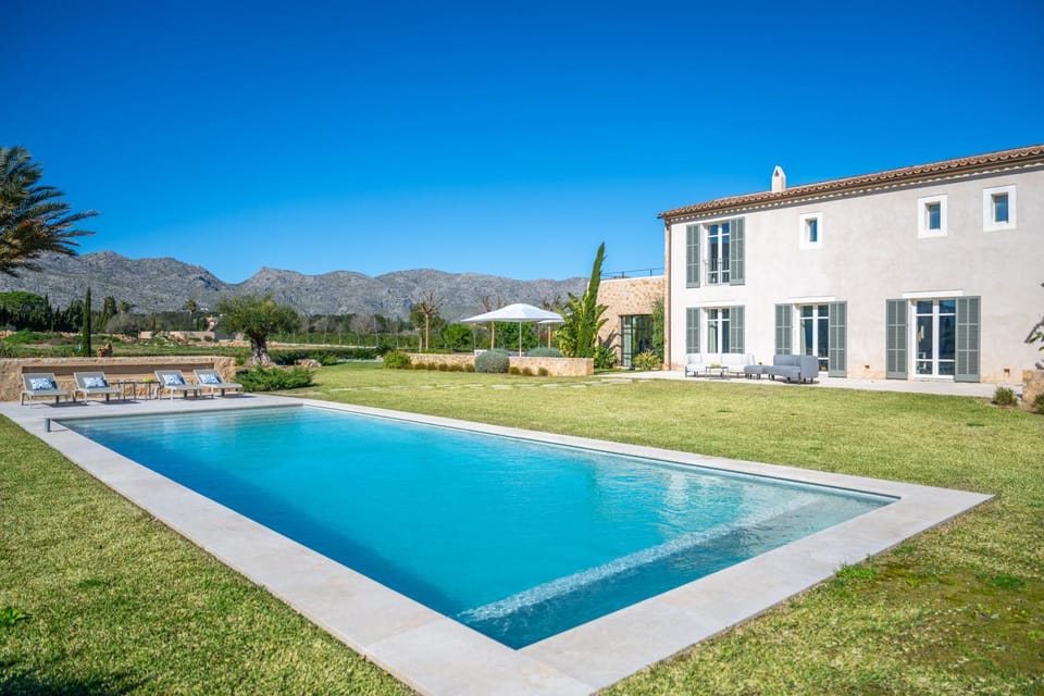 Property building, Living room, Swimming pool