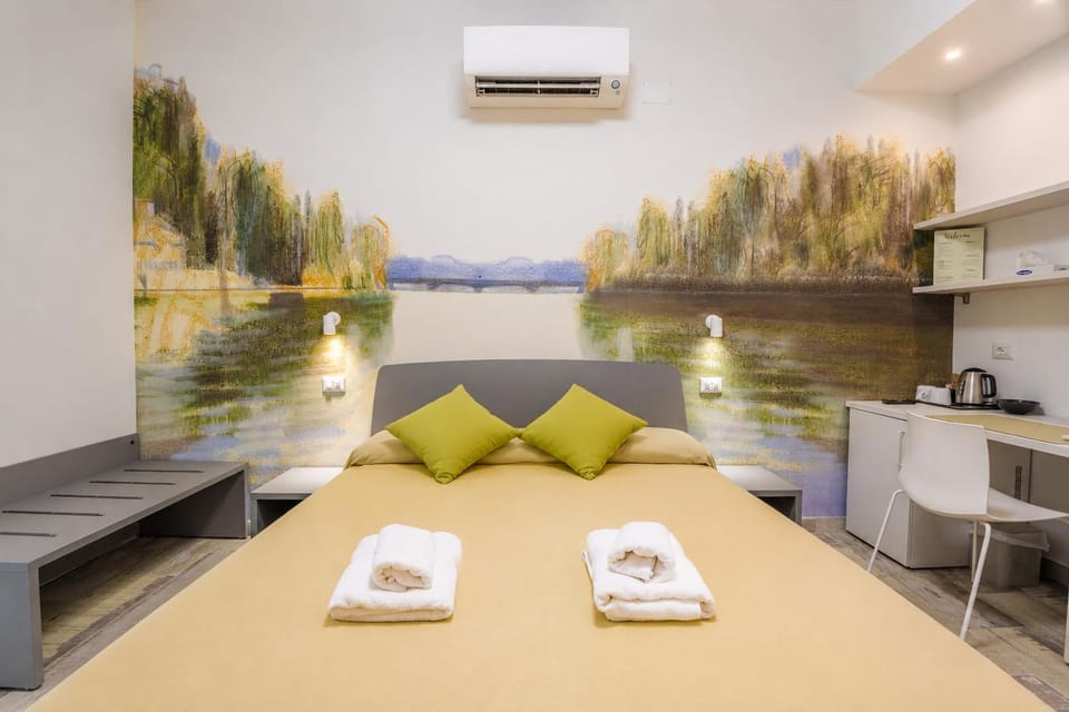 Bed, Photo of the whole room, Bedroom, air conditioner