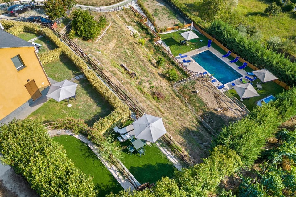 Property building, Living room, Swimming pool