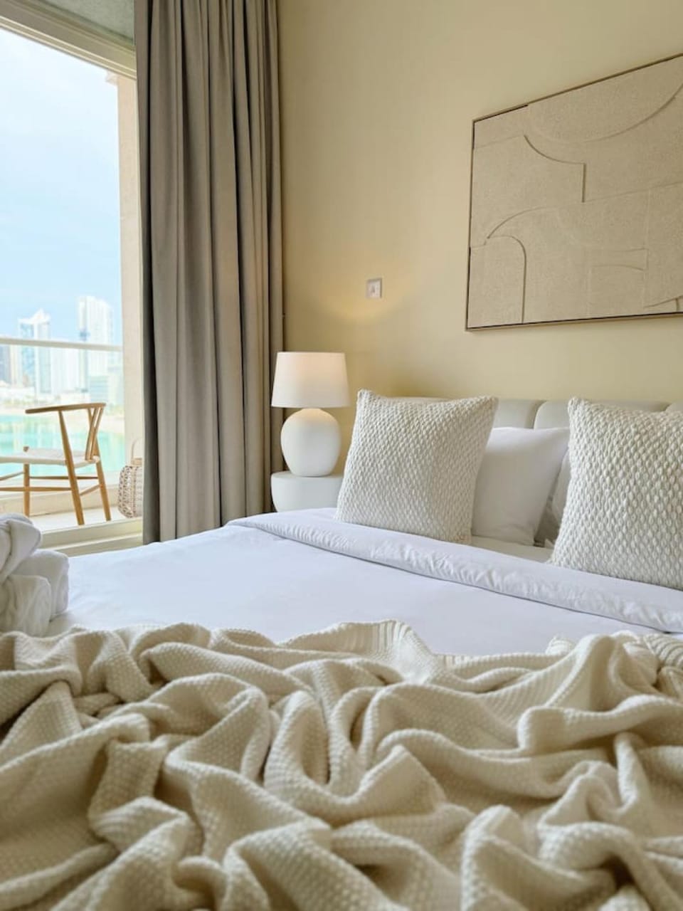 Luxury Boho Retreat Serene Lagoon Views Apartment in Abu Dhabi