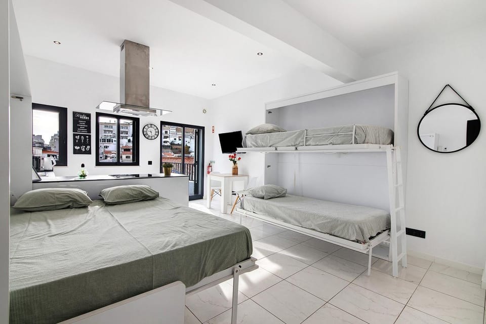 Property building, Living room, Bedroom