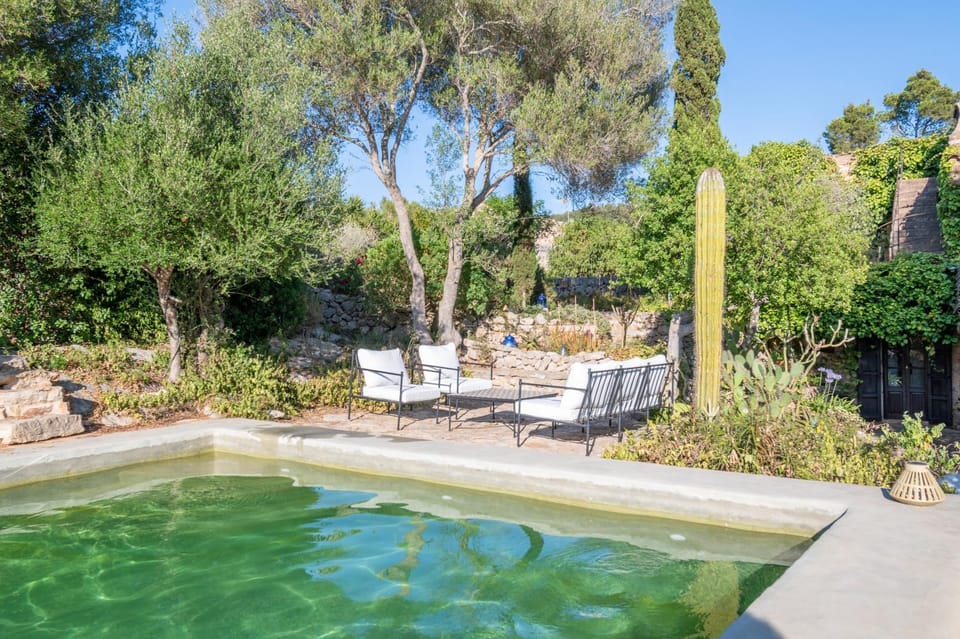 Property building, Living room, Swimming pool