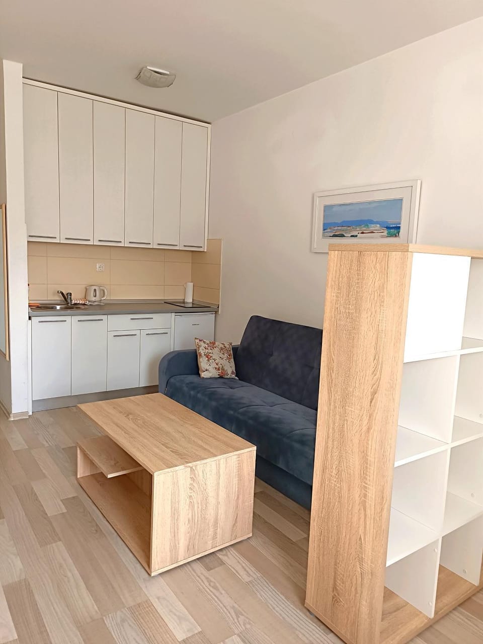 Kitchen or kitchenette, Living room, Seating area