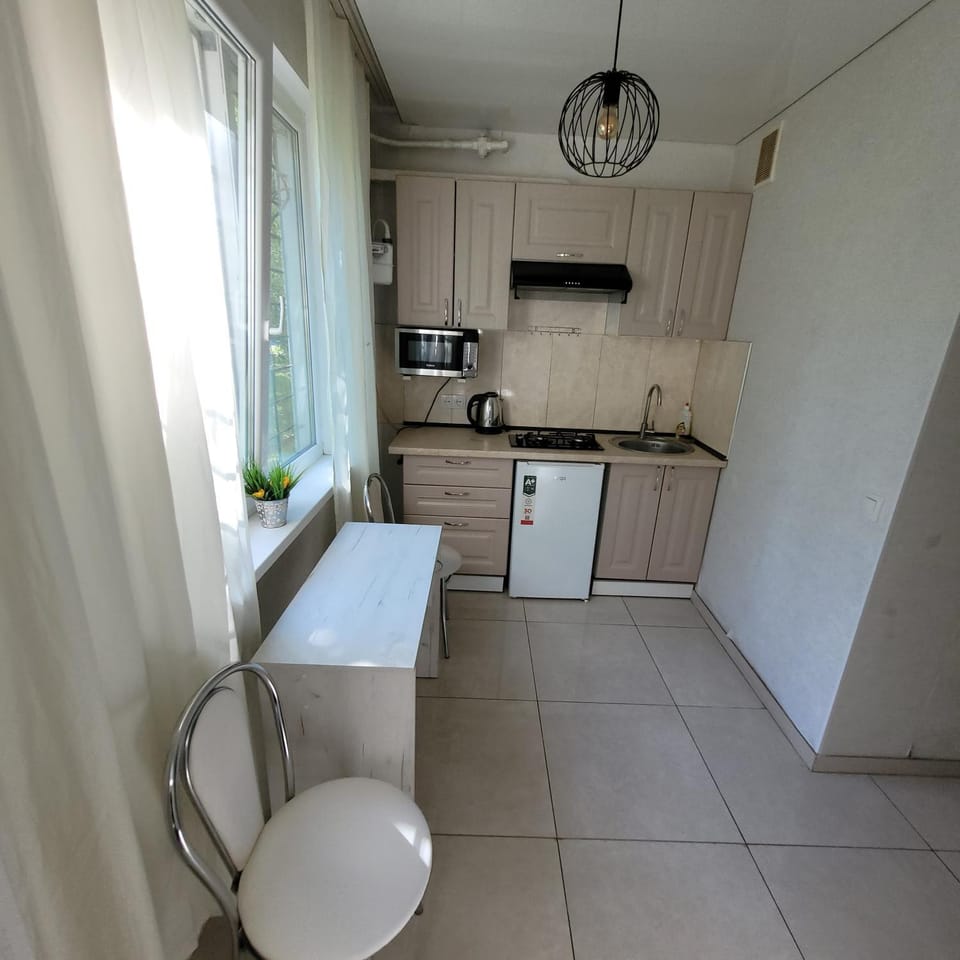 Kitchen or kitchenette, Dining area, stove