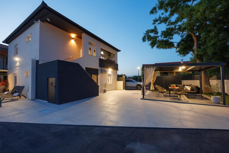 Property building, Patio, Day, Night