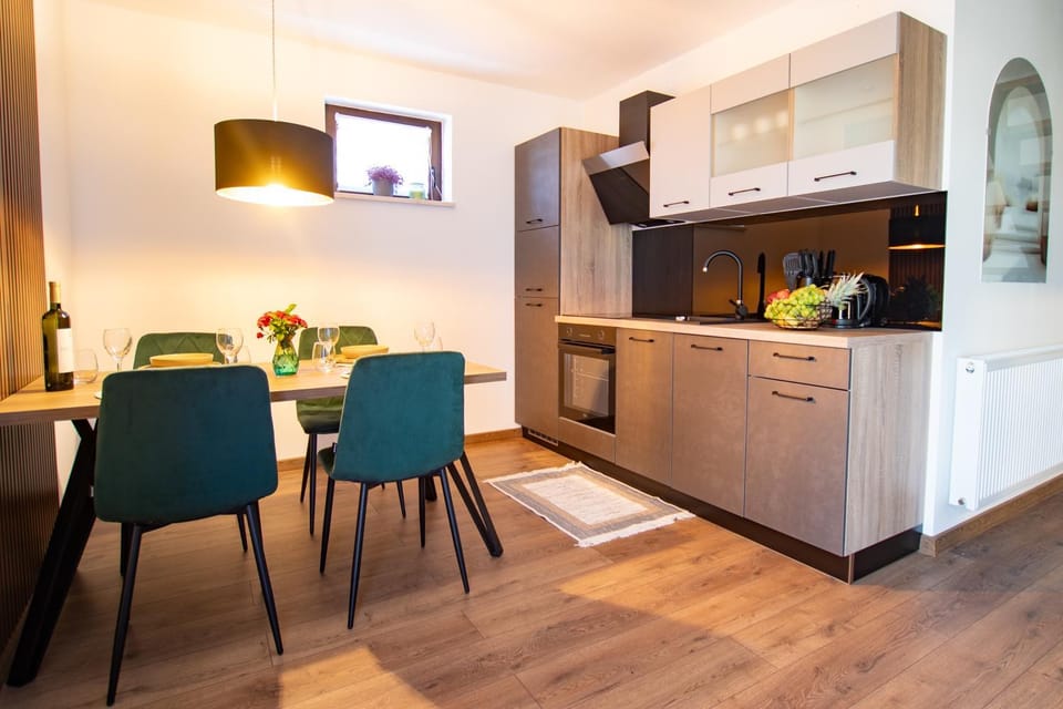 Kitchen or kitchenette, Dining area, oven, stove