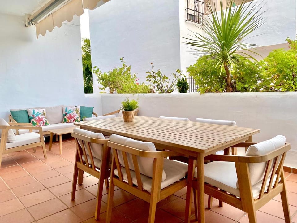 Patio, Seating area, Dining area