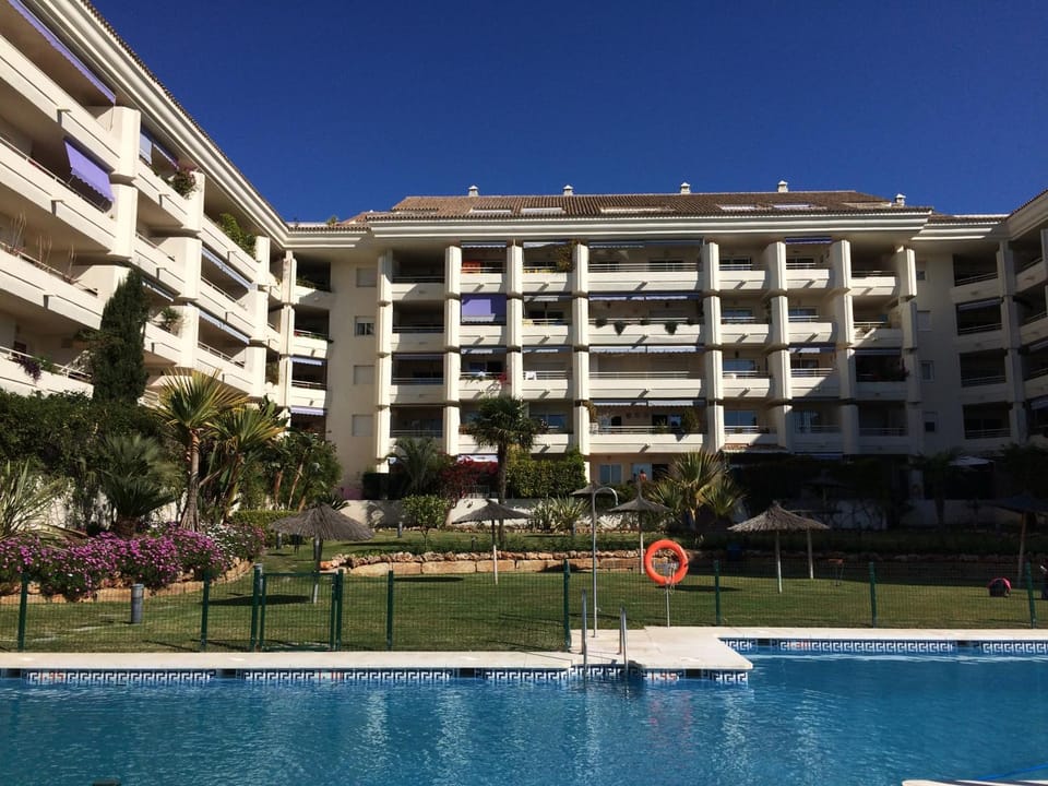 Property building, Facade/entrance, Garden, Beach, Pool view, Swimming pool, Swimming pool