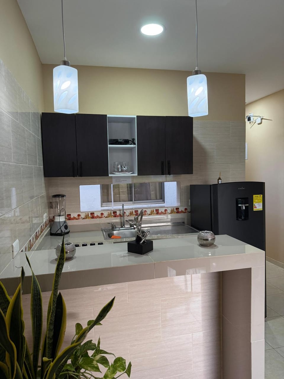 Kitchen or kitchenette, minibar