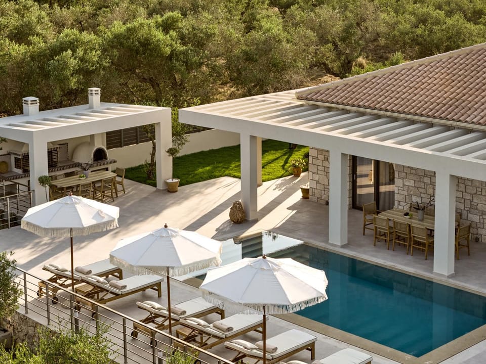 Patio, Natural landscape, Pool view, Swimming pool, sunbed