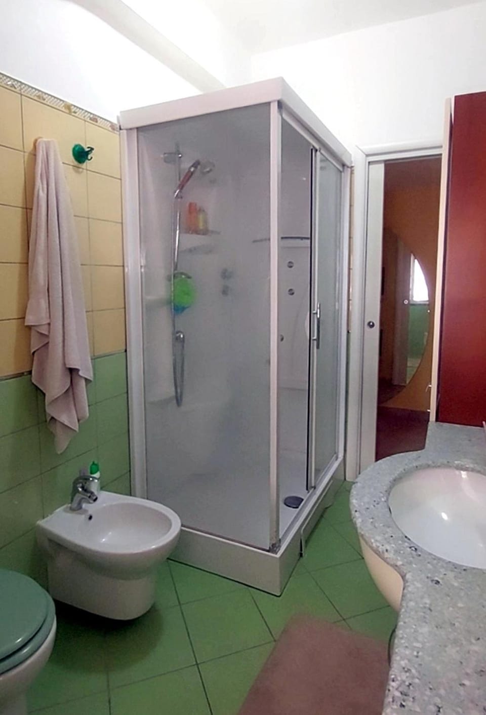 Shower, Toilet, Bathroom, bidet, towels