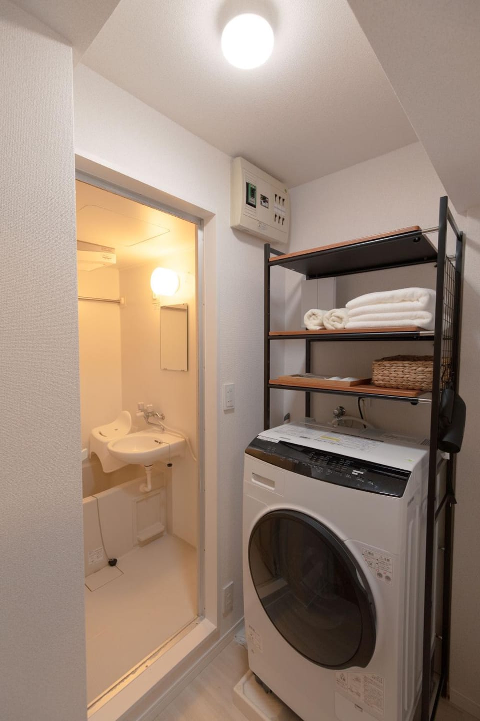 Bathroom, washing machine, dryer