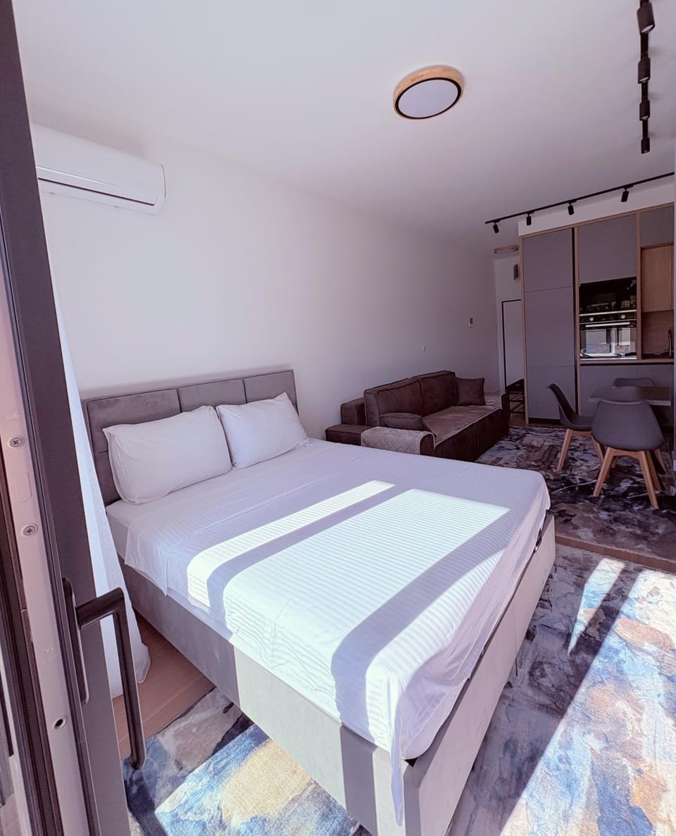 Bed, air conditioner