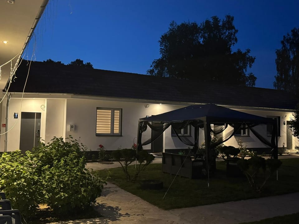 Property building, Patio, Night, Garden view