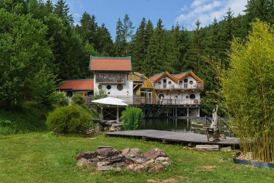 Property building, Natural landscape, Garden view