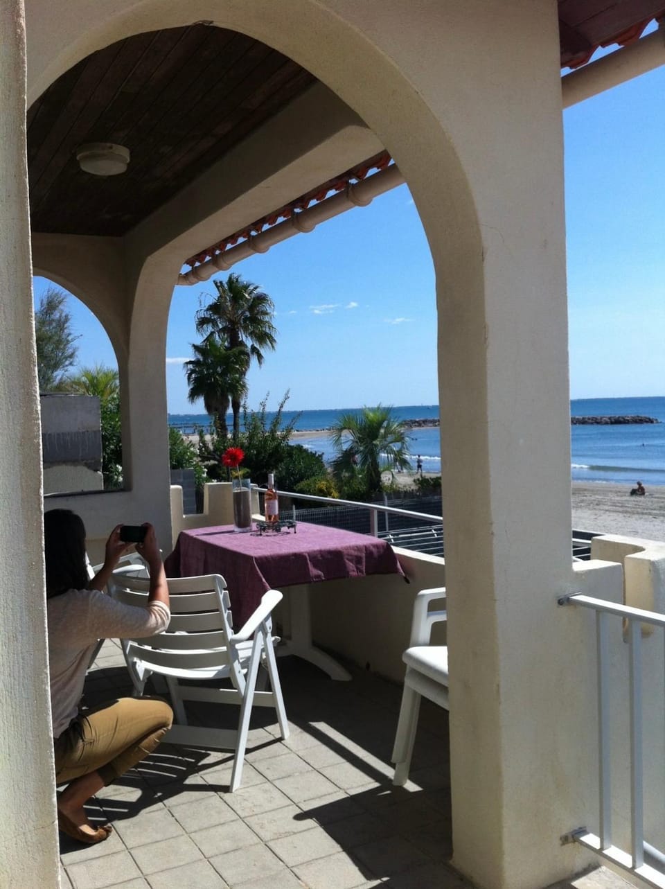 Patio, Natural landscape, Dining area, Sea view