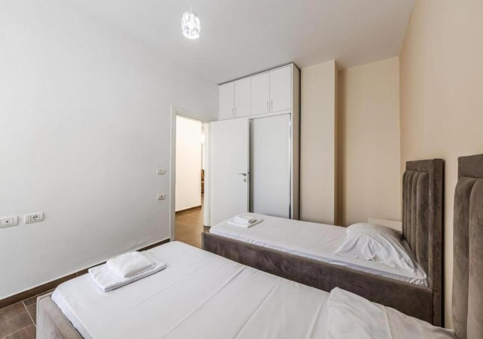 Bed, Photo of the whole room, Bedroom, towels, wardrobe