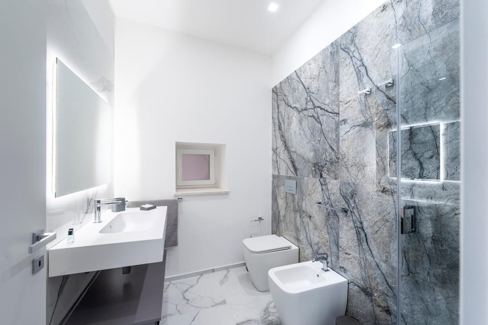 Shower, Toilet, Bathroom, bidet, hair dryier, towels