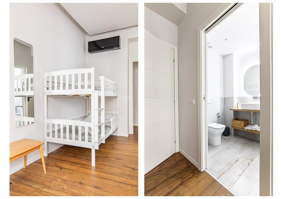 Bathroom, bunk bed