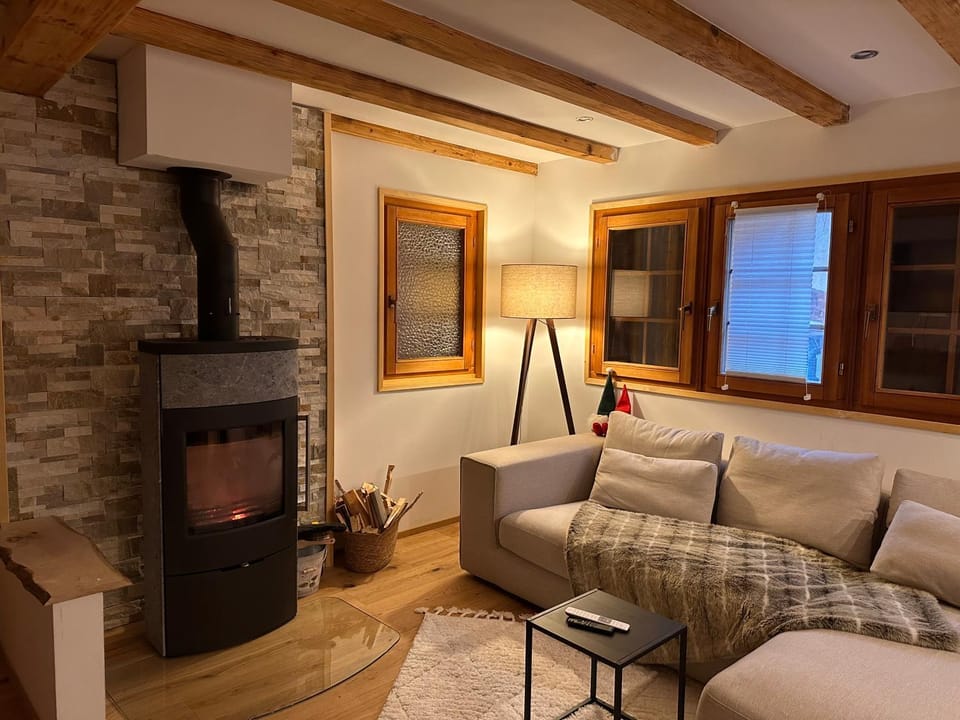 Living room, fireplace