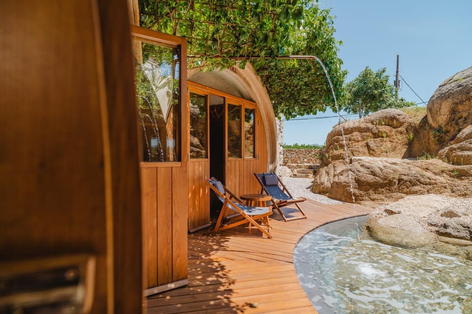 Spring, Pool view, Swimming pool, sunbed