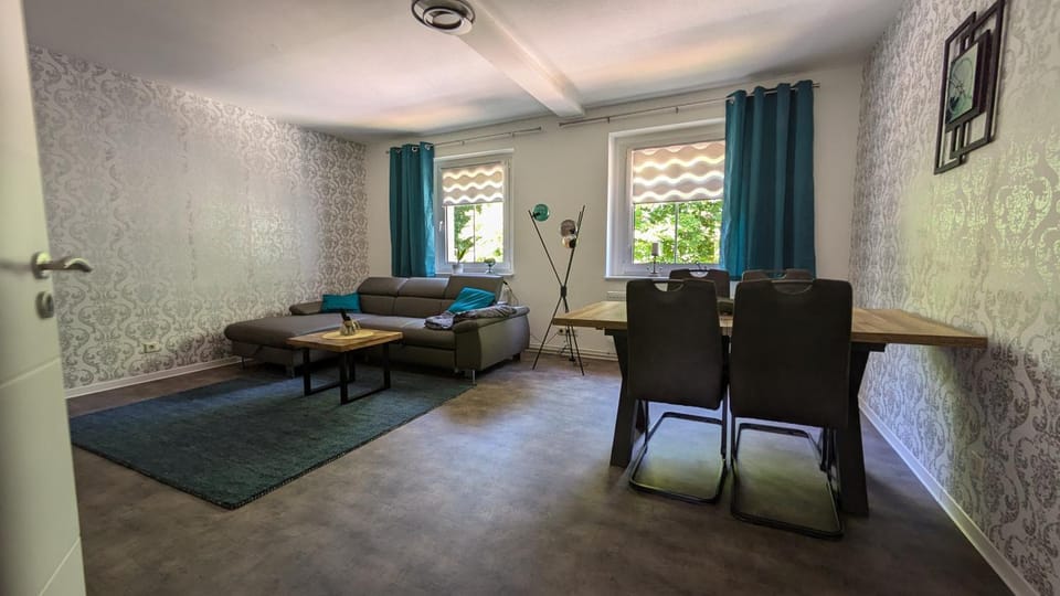 Living room, Seating area, Dining area