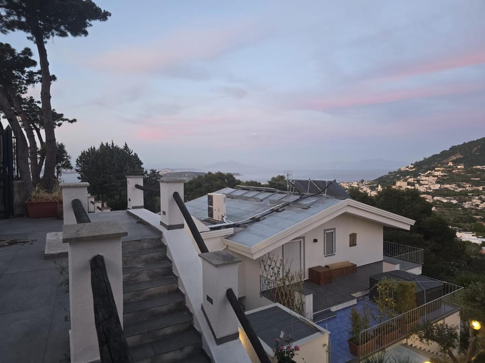 Natural landscape, View (from property/room), Balcony/Terrace, Sea view, Sunset
