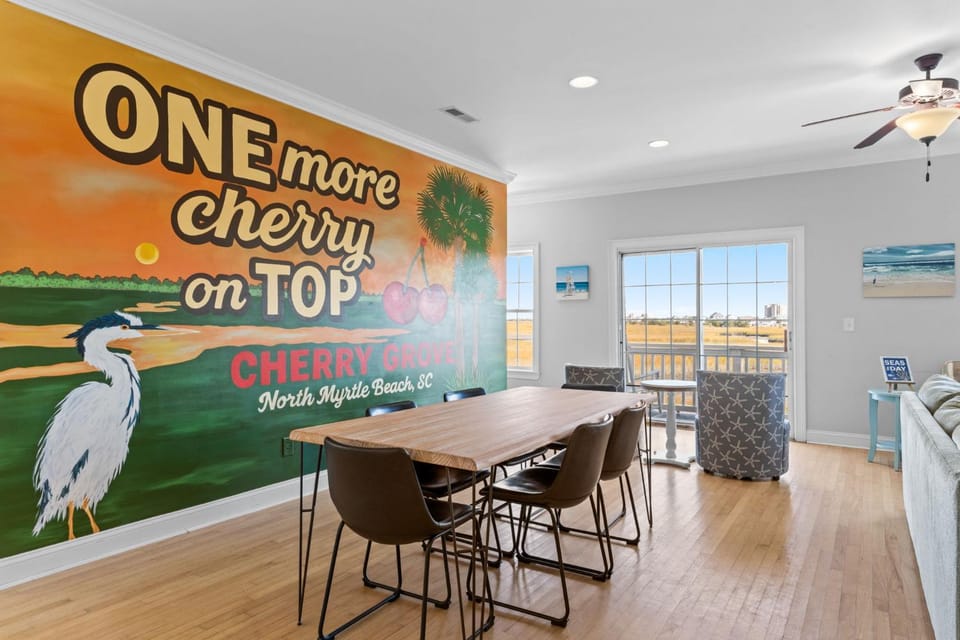 ONE More Cherry on Top - 5BR-4BA Marshfront- Heated Pool, Hot Tub, Elevator, Sleeps 18 House in North Myrtle Beach