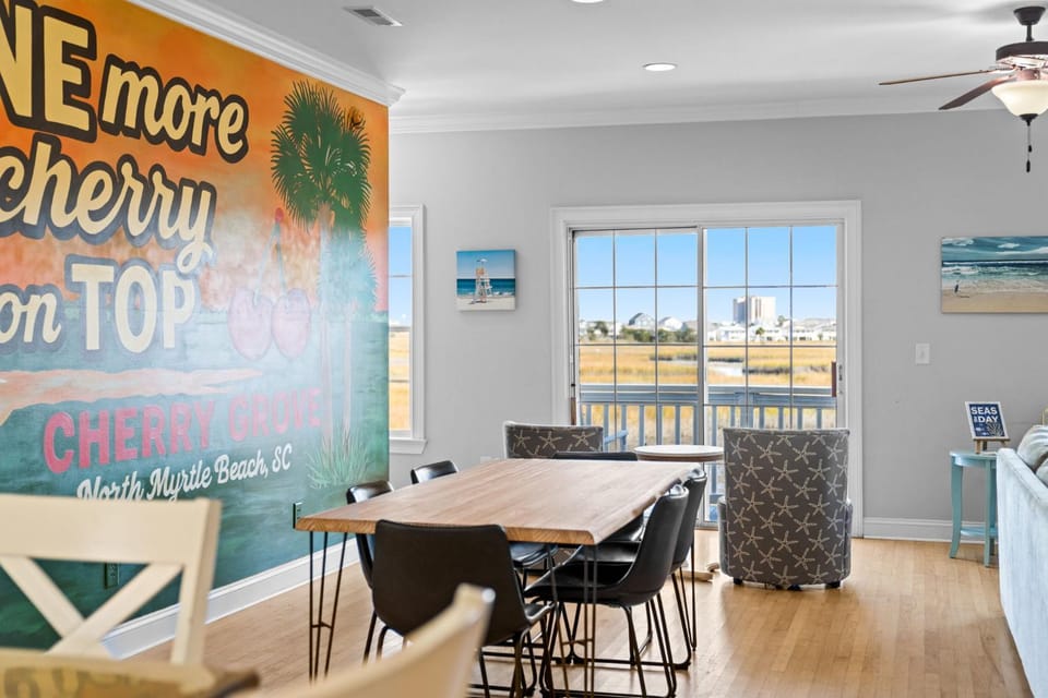 ONE More Cherry on Top - 5BR-4BA Marshfront- Heated Pool, Hot Tub, Elevator, Sleeps 18 House in North Myrtle Beach