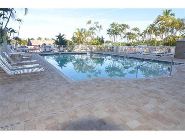 Swimming pool, sunbed