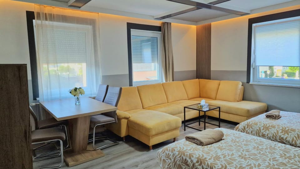 Living room, Seating area, Dining area