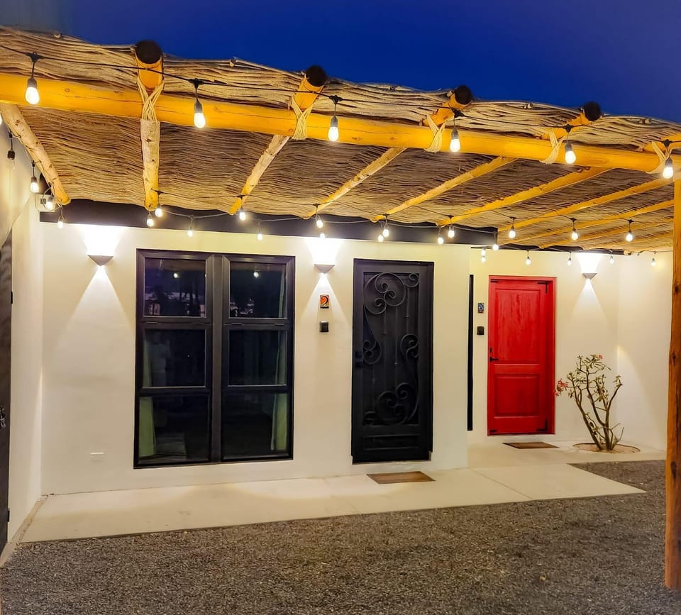 Property building, Night, Garden