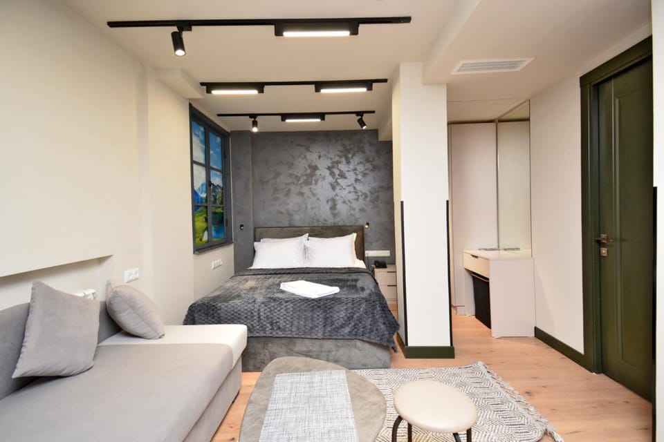 Bed, Photo of the whole room, Bedroom, towels, wardrobe