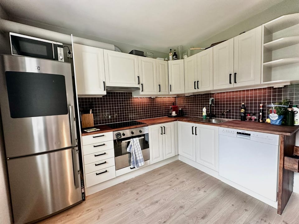 Coffee/tea facilities, Kitchen or kitchenette, dishwasher, oven, stove