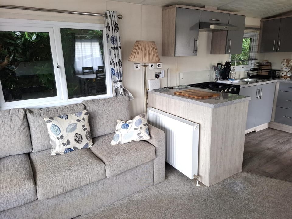 Kitchen or kitchenette, Living room, Seating area, stove