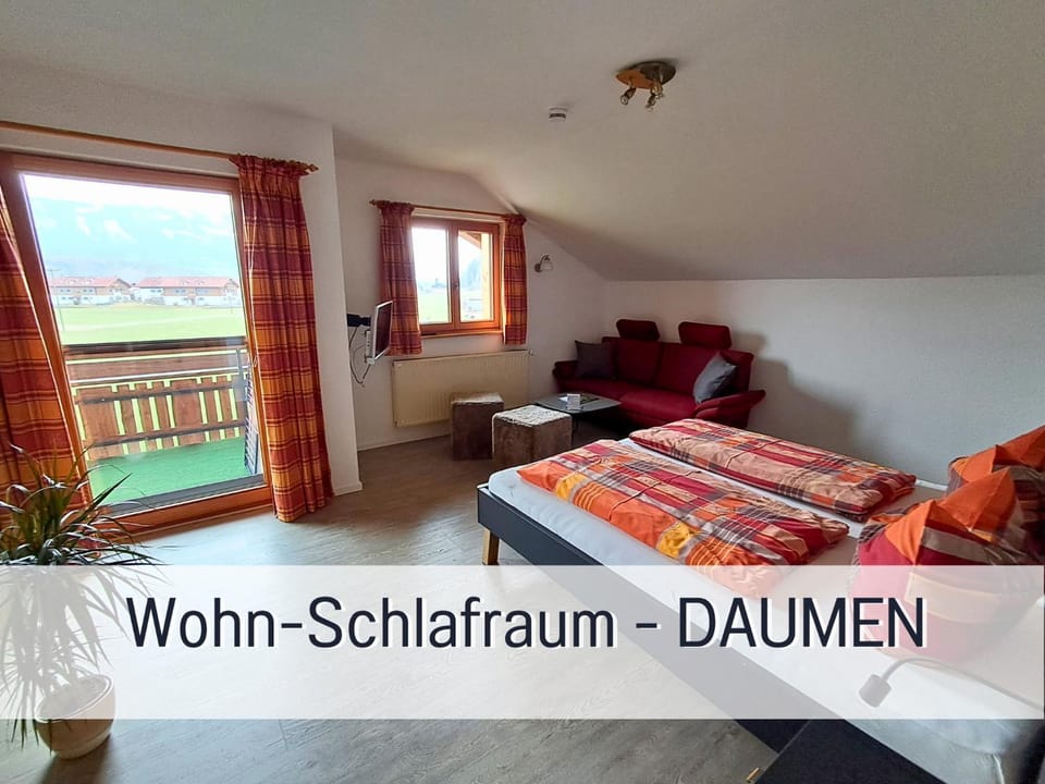 Bed, Living room, Bedroom