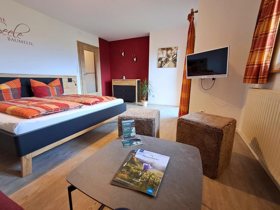 Bed, TV and multimedia, Living room
